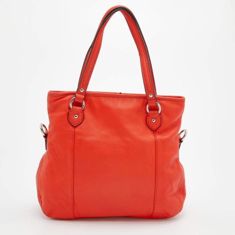 Pre Owned Coach Red Leather Legacy Shoulder Bag