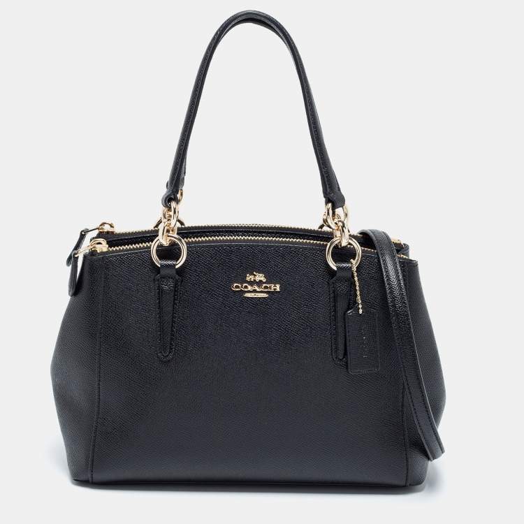 Coach mini christie 2025 carryall in crossgrain leather