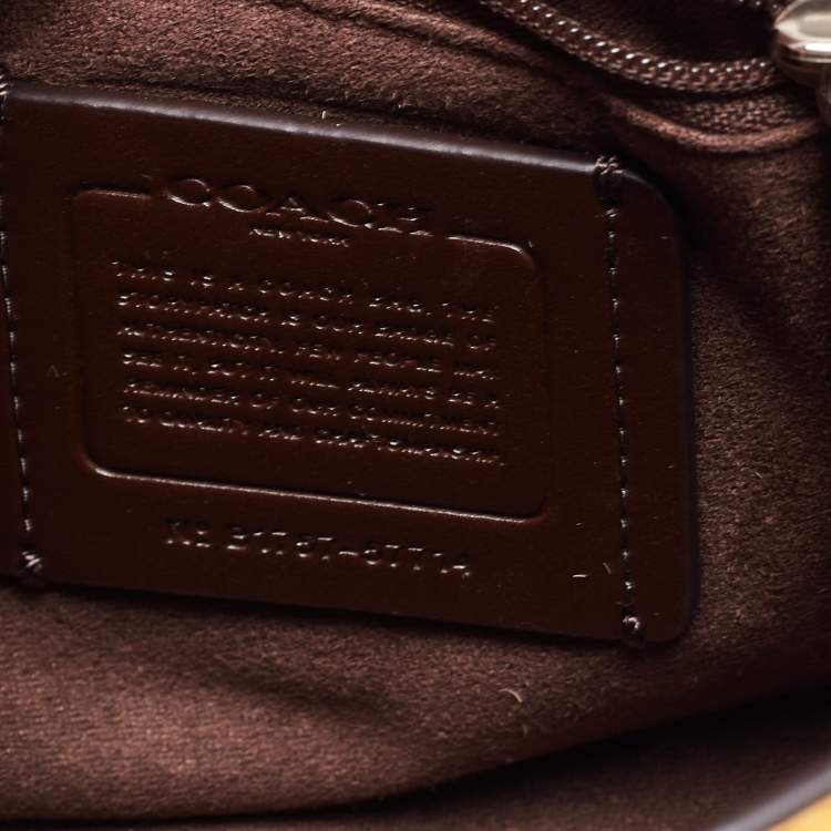 Pre Owned Coach Mustard Leather Bowery Chain Shoulder Bag