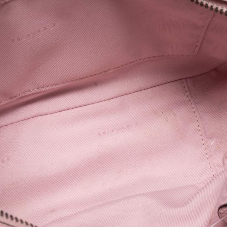 Pre Owned Coach Pink Pebbled Leather Camera Shoulder Bag