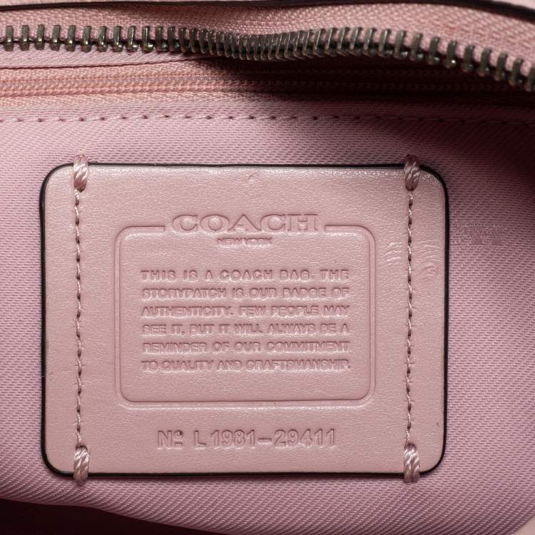Pre Owned Coach Pink Pebbled Leather Camera Shoulder Bag