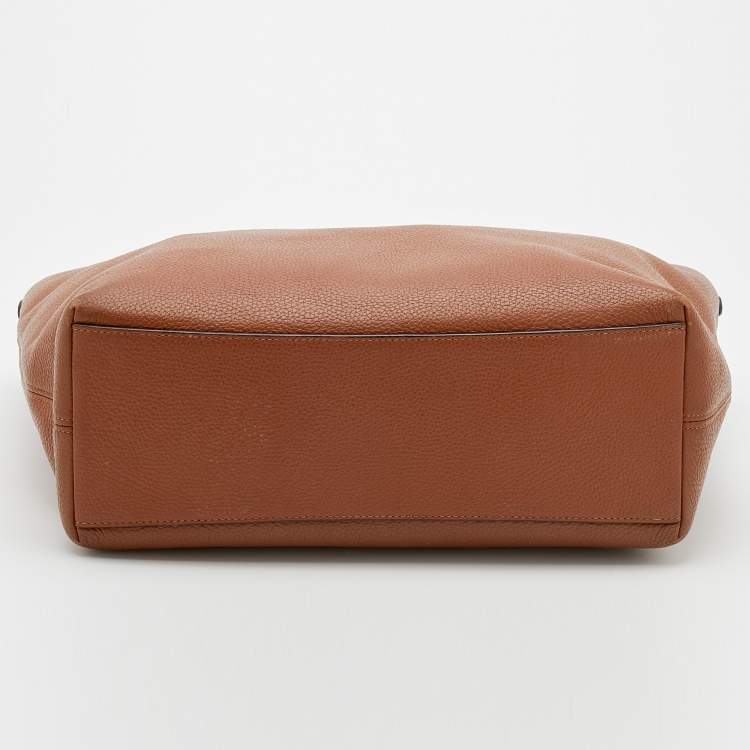 مملوكة مسبقًا Coach Brown Leather Sophia Chain Tote