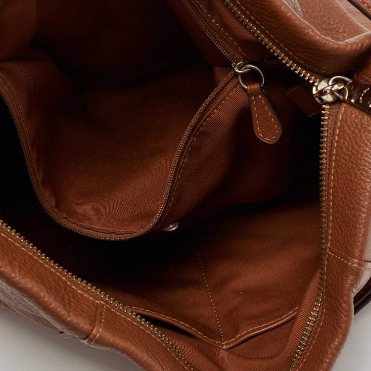 Pre Owned Coach Brown Leather Isabelle East West Hobo