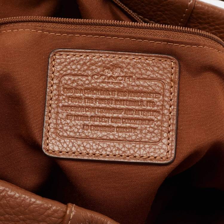 Pre Owned Coach Brown Leather Isabelle East West Hobo