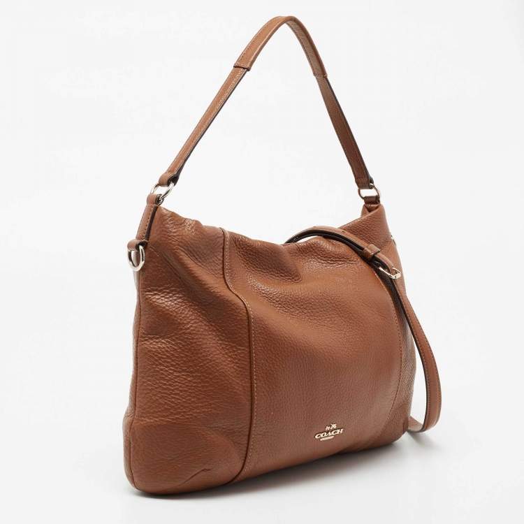 Pre Owned Coach Brown Leather Isabelle East West Hobo