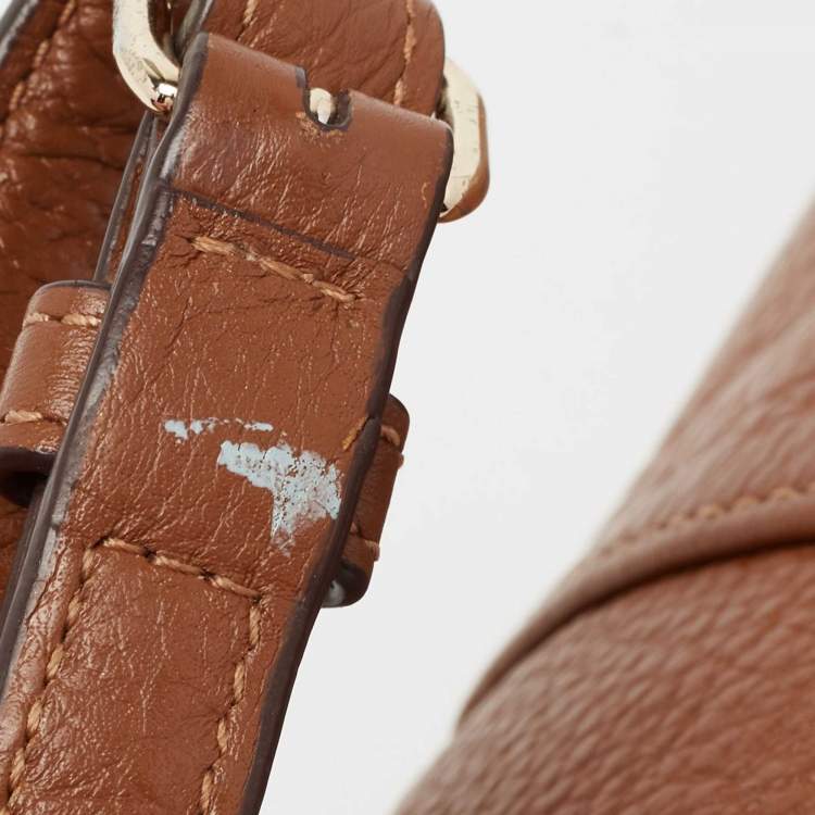 Pre Owned Coach Brown Leather Isabelle East West Hobo