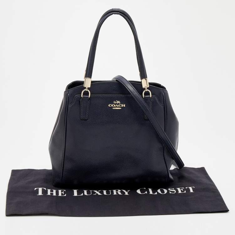 Pre Owned Coach Blue Leather Minetta Satchel