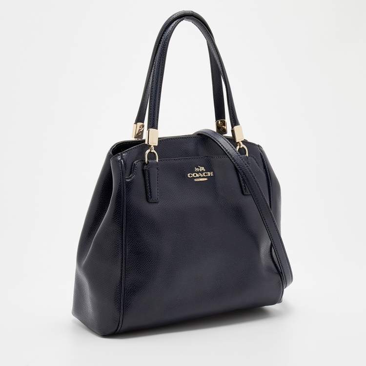 Pre Owned Coach Blue Leather Minetta Satchel