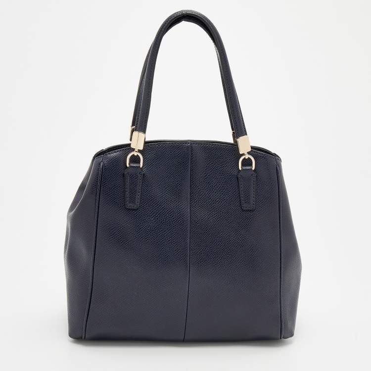 Pre Owned Coach Blue Leather Minetta Satchel