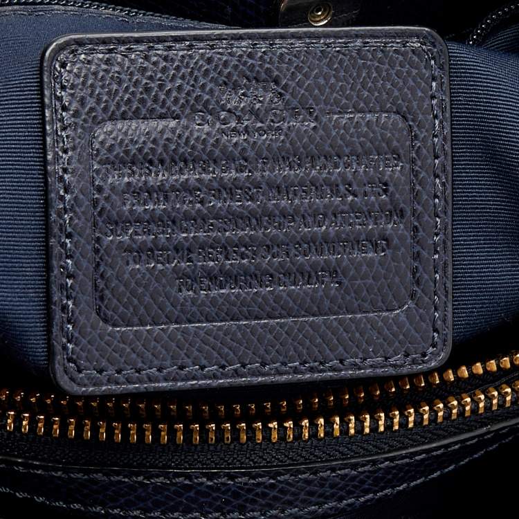 Pre Owned Coach Blue Leather Minetta Satchel