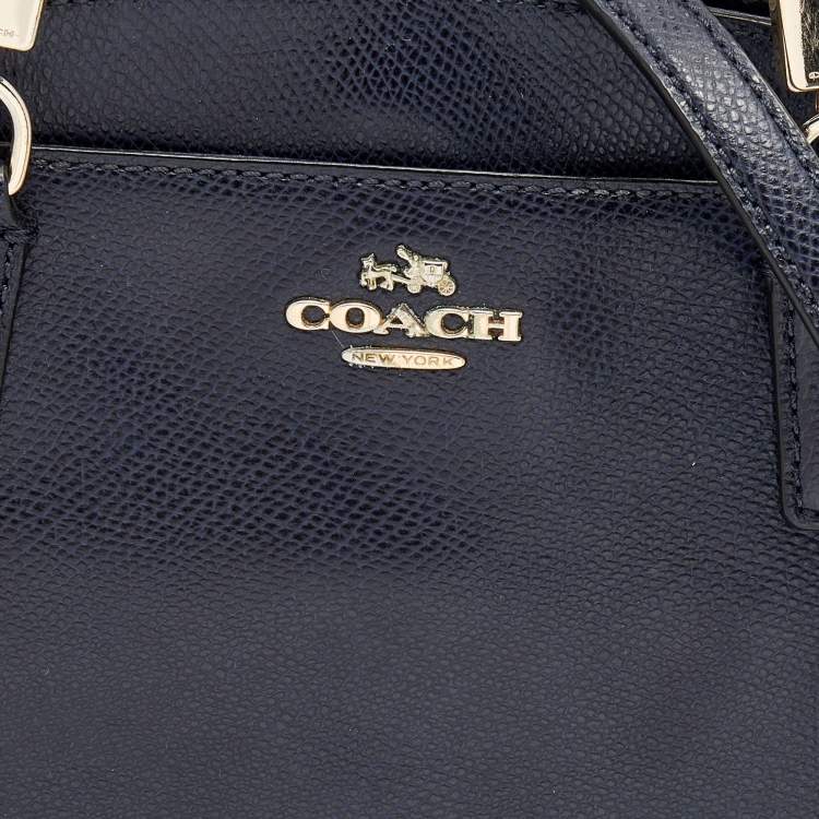 Pre Owned Coach Blue Leather Minetta Satchel