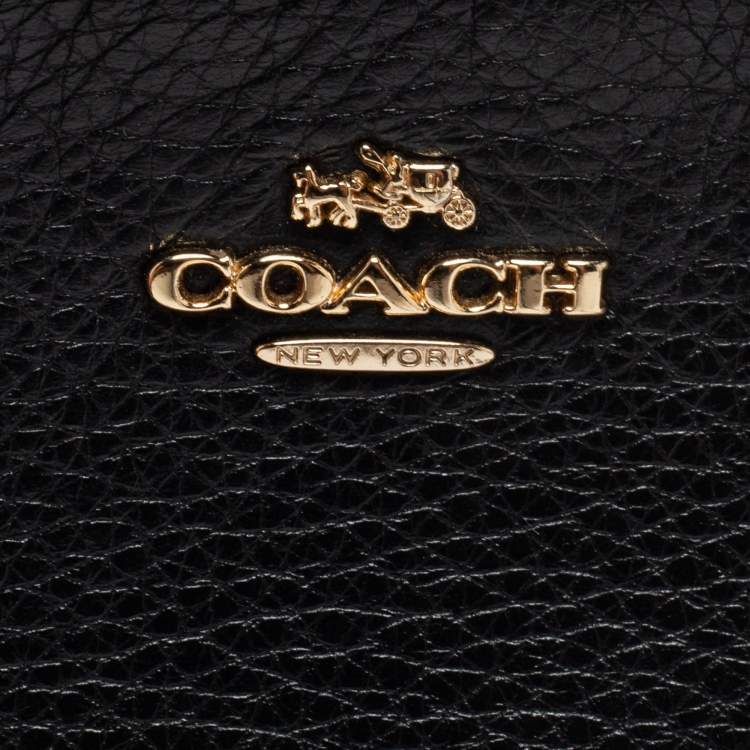 Pre Owned Coach Black Leather Sadie Crossbody Bag