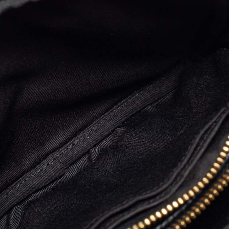 Pre Owned Coach Black Leather Sadie Crossbody Bag