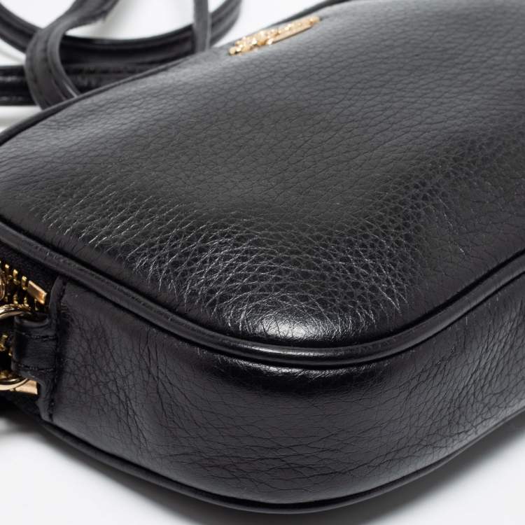 Pre Owned Coach Black Leather Sadie Crossbody Bag