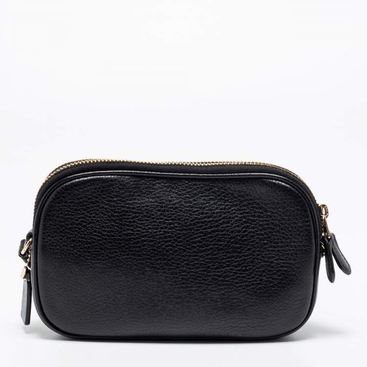 Pre Owned Coach Black Leather Sadie Crossbody Bag