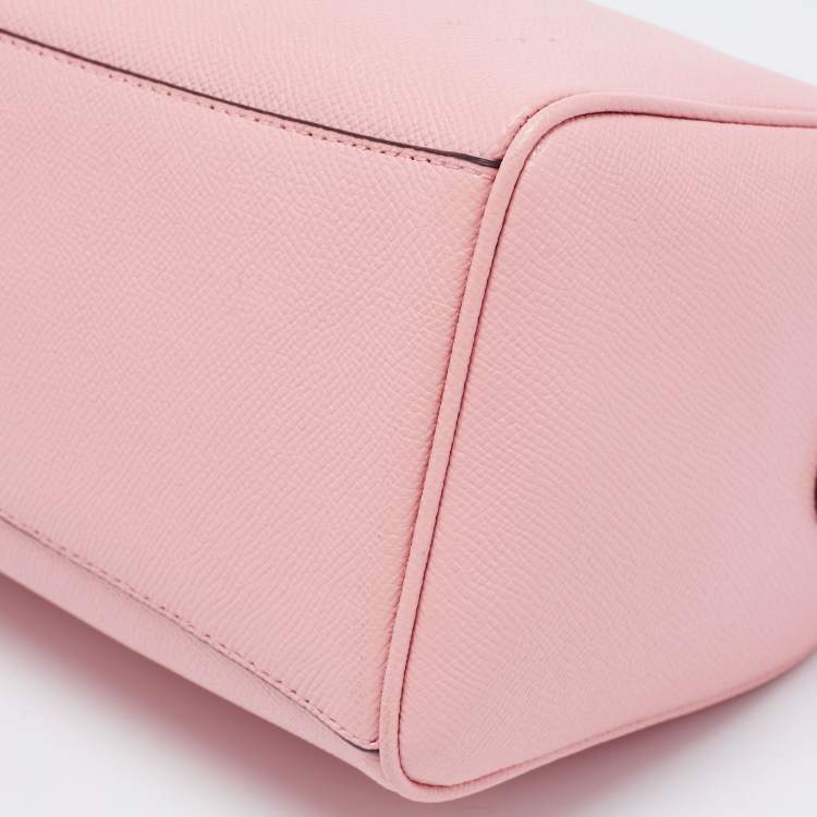Pre Owned Coach Pink Leather Mini Bennett Satchel
