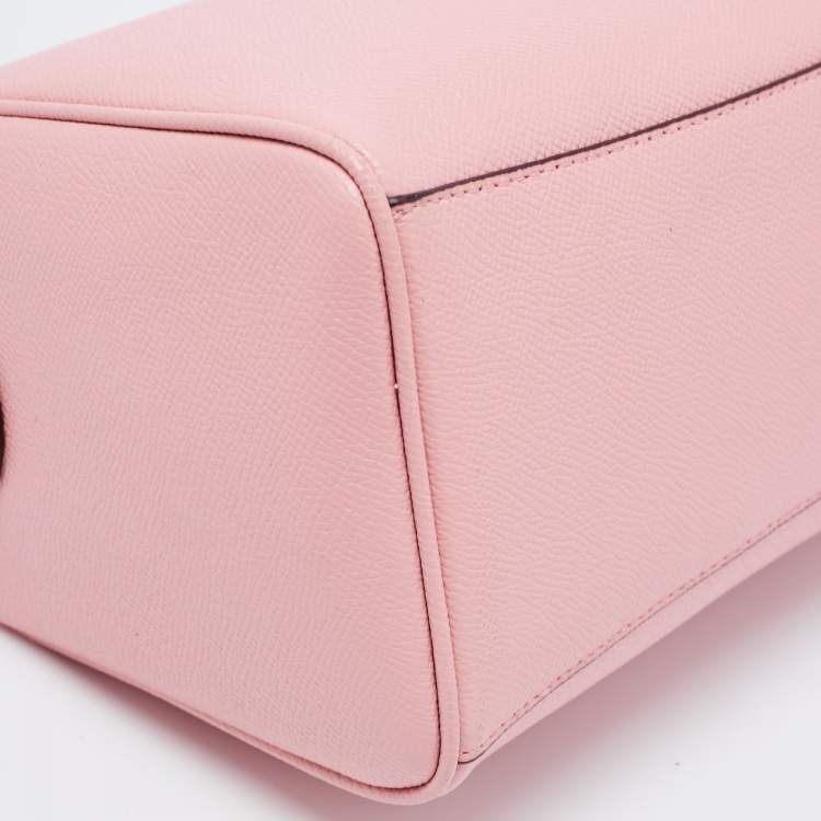 Pre Owned Coach Pink Leather Mini Bennett Satchel