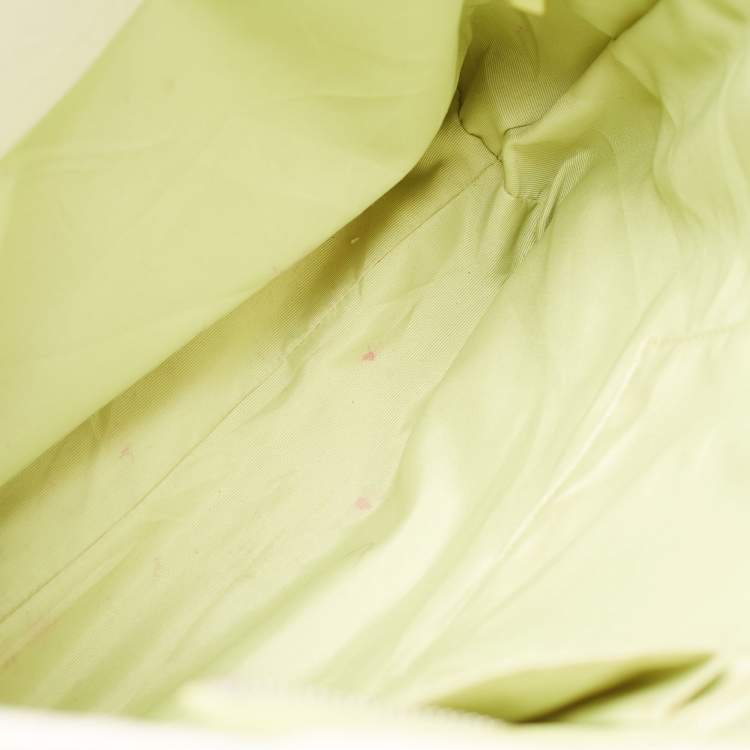 Pre Owned Coach Light Green Leather East West Gallery Tote