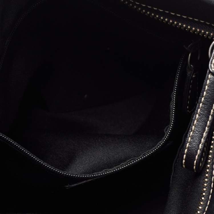 Pre Owned Coach Black Leather Shoulder Bag
