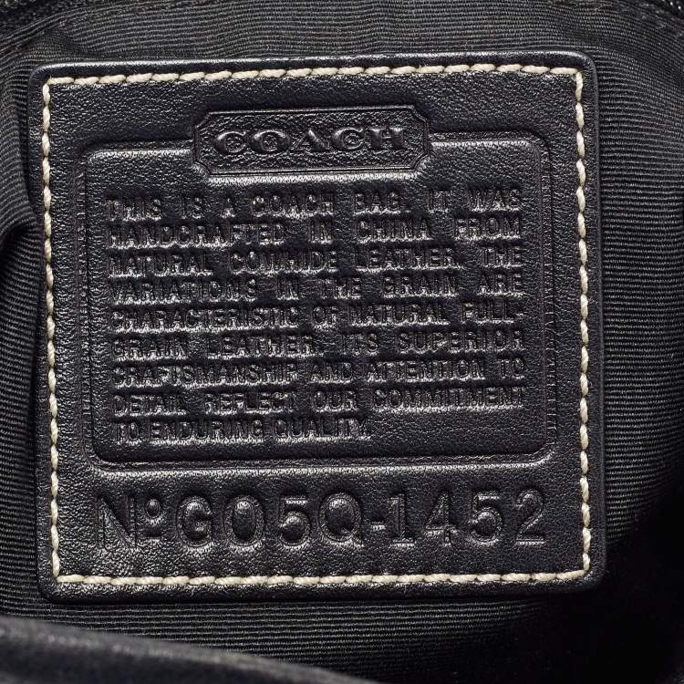 Pre Owned Coach Black Leather Shoulder Bag