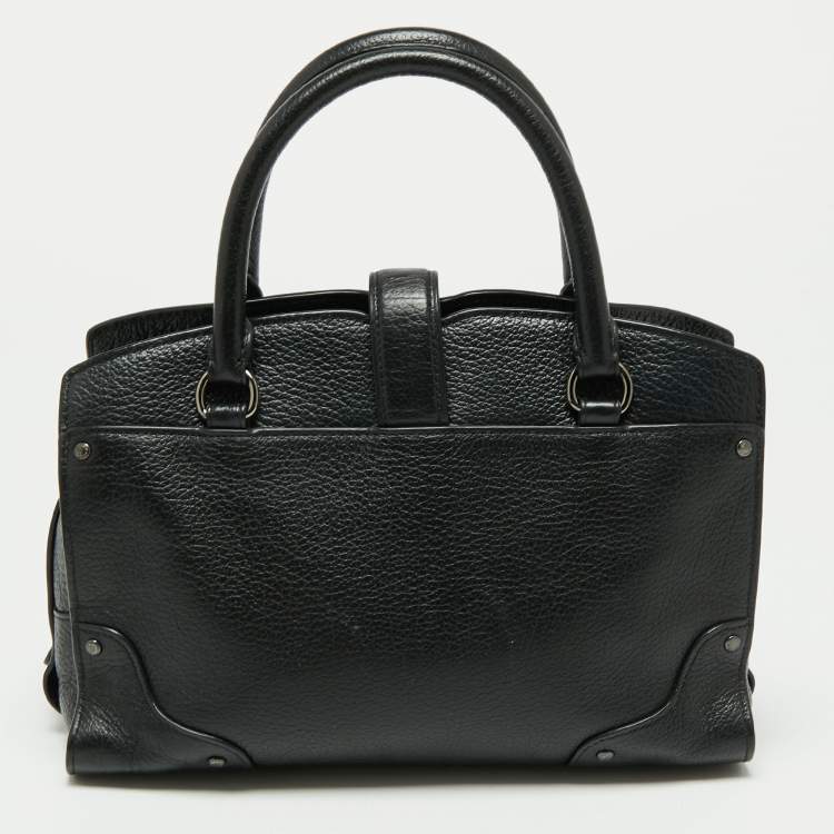 Pre Owned Coach Black Leather Studded Mercer 24 Satchel