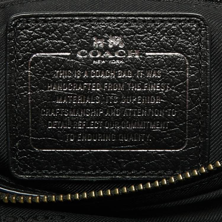 Pre Owned Coach Black Leather Studded Mercer 24 Satchel