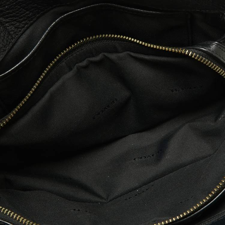 Pre Owned Coach Black Leather Studded Mercer 24 Satchel