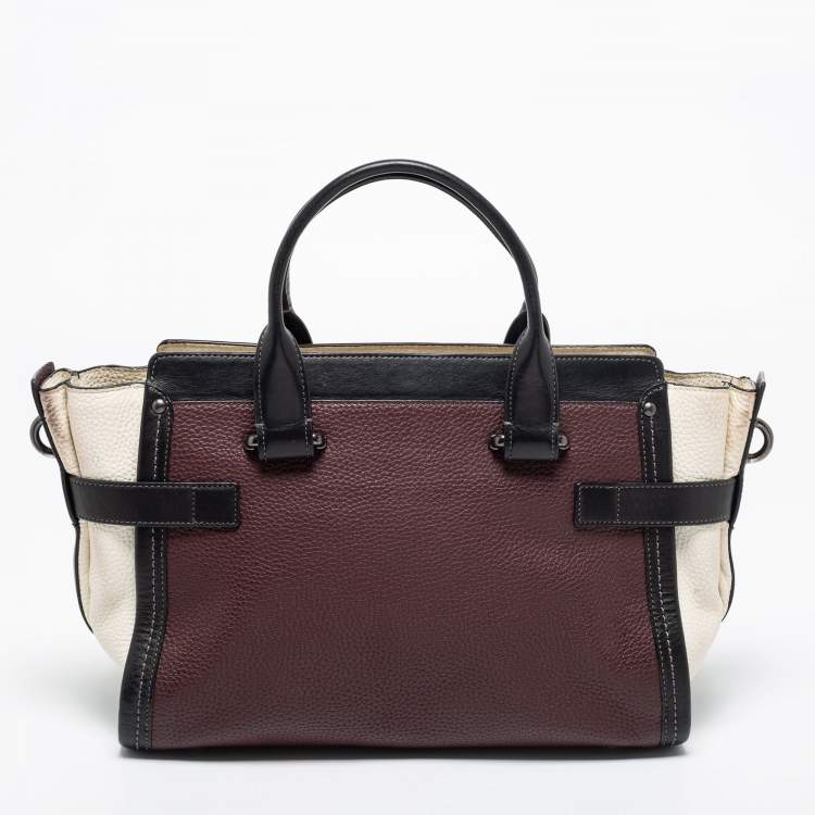 Pre Owned Coach Multicolor Leather Swagger Tote
