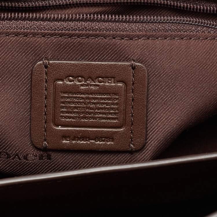 Pre Owned Coach Off White Leather And Python Western Rivets Page Top Handle Bag