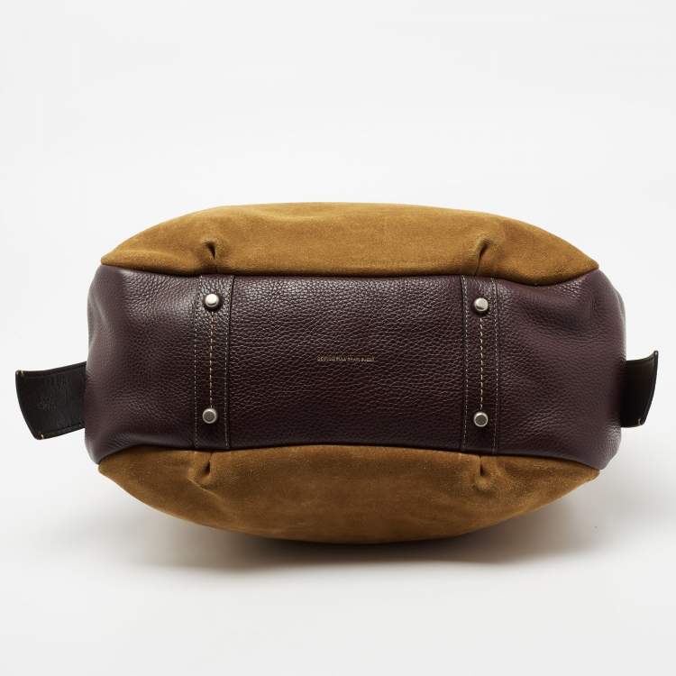Pre Owned Coach Brown Leather and Suede Bandit Hobo