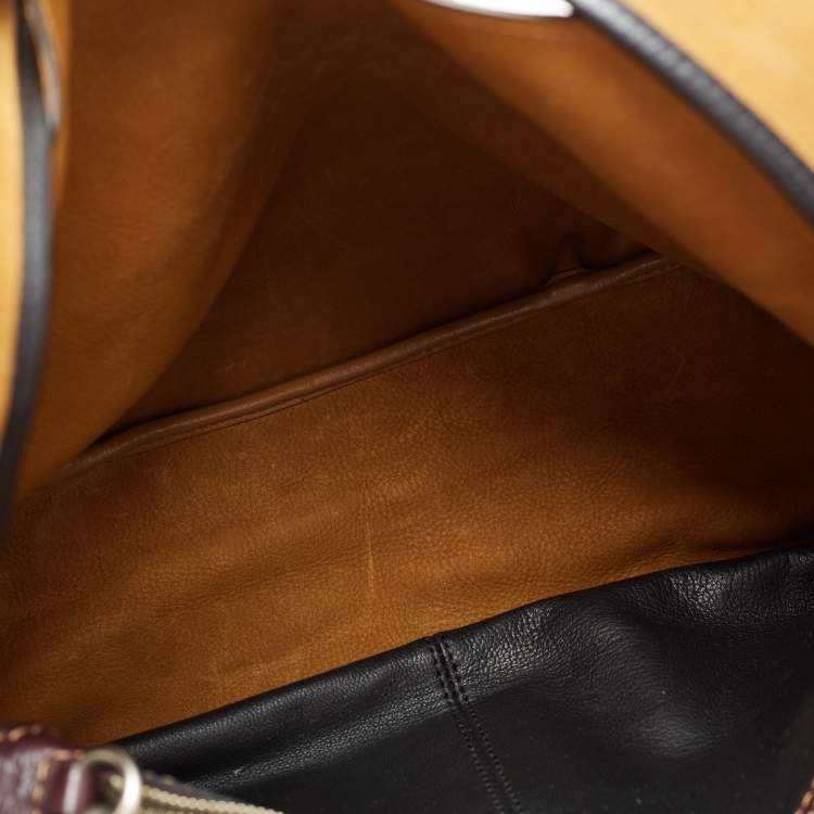 Pre Owned Coach Brown Leather and Suede Bandit Hobo