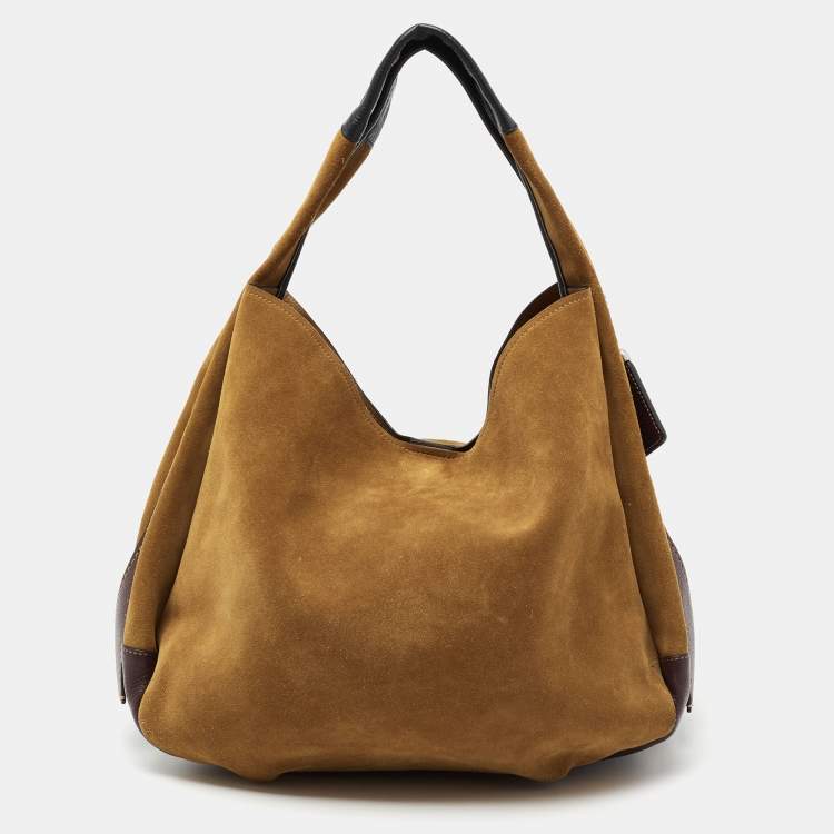 Coach shops Brown Suede Hobo bag