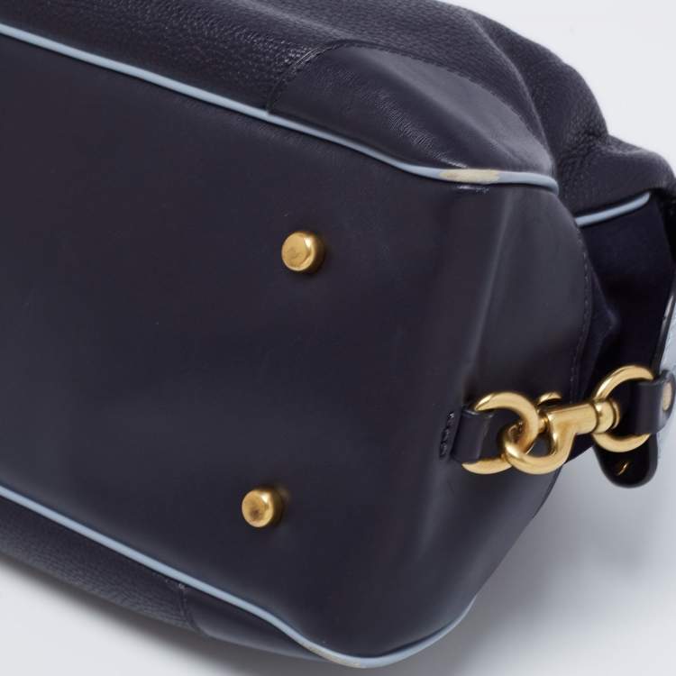 Pre Owned Coach Bicolor Leather Lane Satchel