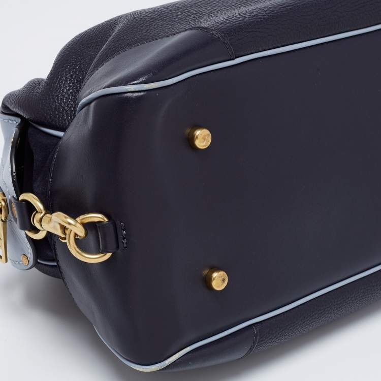 Pre Owned Coach Bicolor Leather Lane Satchel