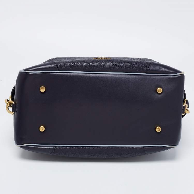 Pre Owned Coach Bicolor Leather Lane Satchel