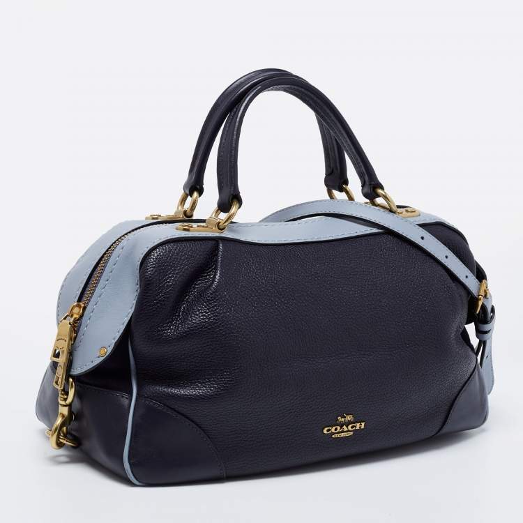 Pre Owned Coach Bicolor Leather Lane Satchel