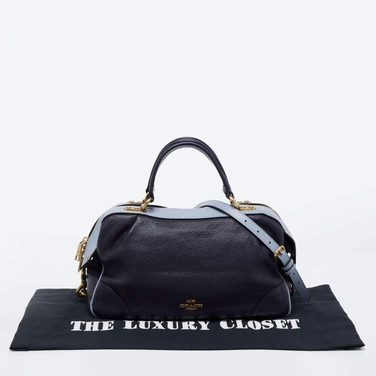 Pre Owned Coach Bicolor Leather Lane Satchel