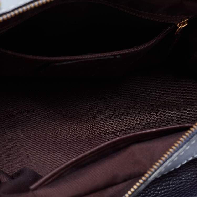 Pre Owned Coach Bicolor Leather Lane Satchel
