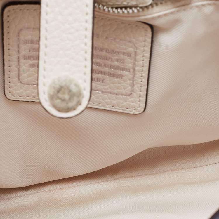 Pre Owned Coach White Leather Rivets Dakotah Crossbody Bag