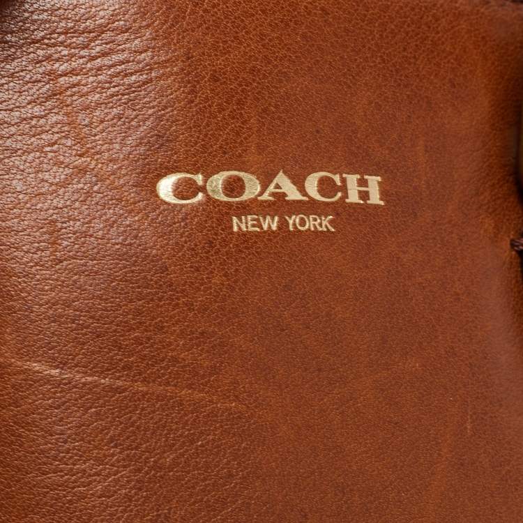 Pre Owned Coach Brown Leather Tanner Legacy Tote