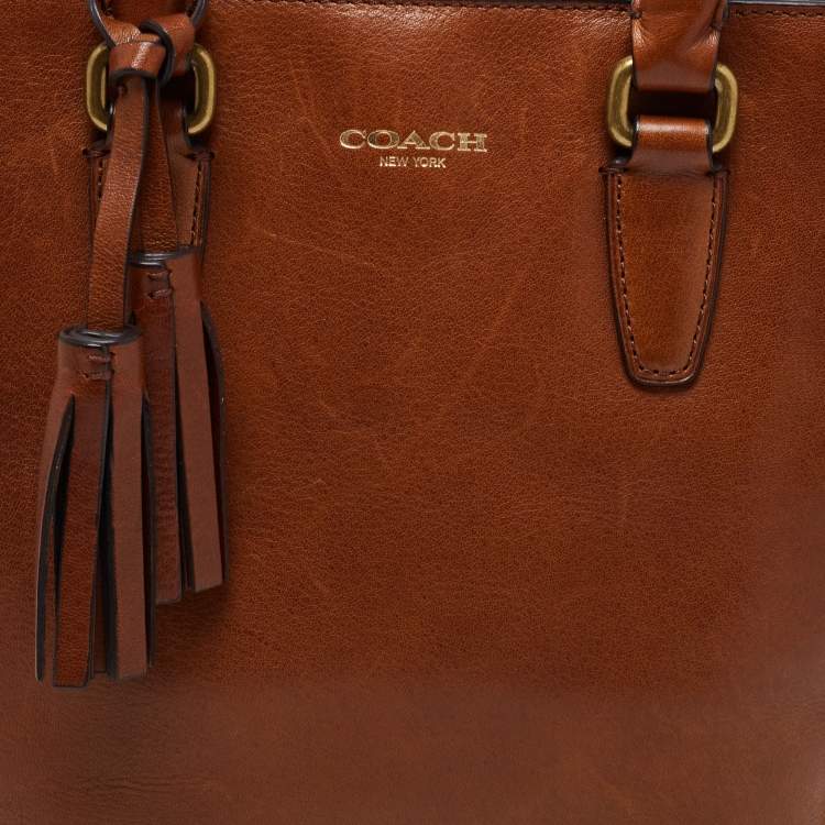 Pre Owned Coach Brown Leather Tanner Legacy Tote
