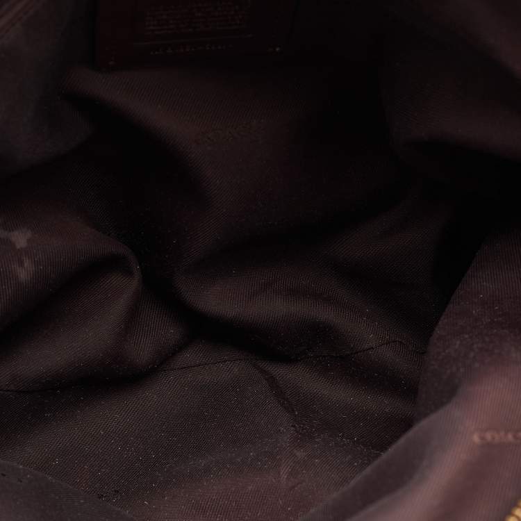 Pre Owned Coach Burgundy Pebbled Leather Prairie Satchel