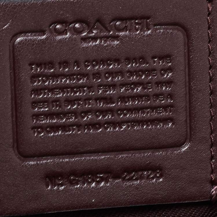 Pre Owned Coach Dark Brown Quilted Leather Grace Satchel