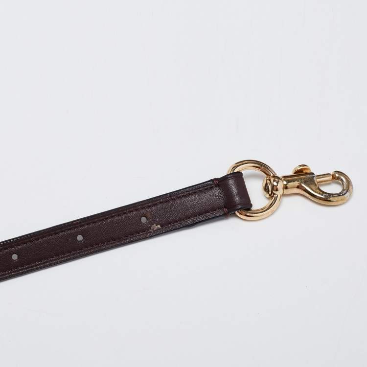 Pre Owned Coach Dark Brown Quilted Leather Grace Satchel