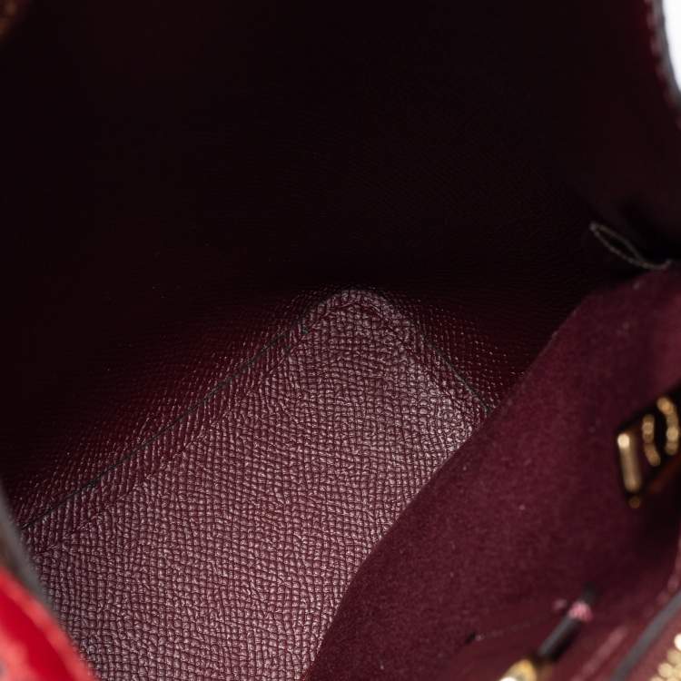 Pre Owned Coach Brown/Red Signature Coated Canvas and Leather Small Town Bucket Bag