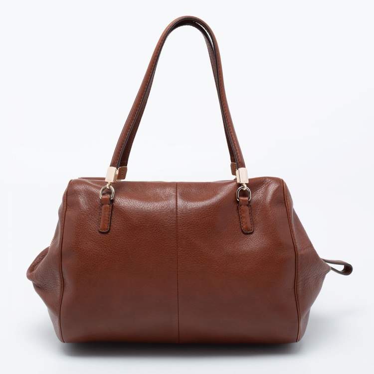 Pre Owned Coach Brown Leather Madison Madeline Satchel