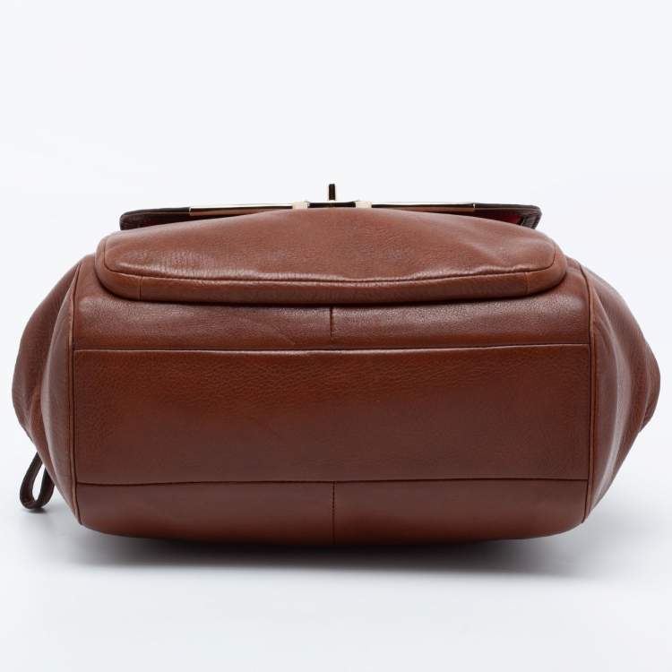 Pre Owned Coach Brown Leather Madison Madeline Satchel