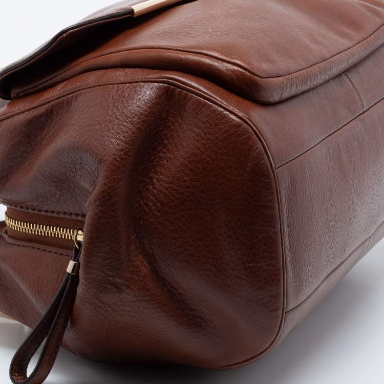 Pre Owned Coach Brown Leather Madison Madeline Satchel
