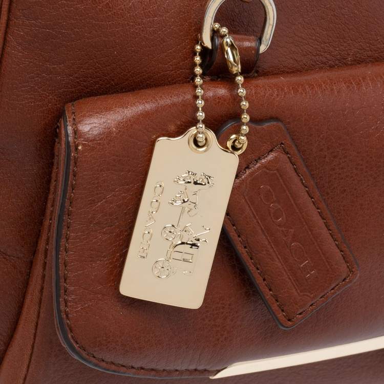 Pre Owned Coach Brown Leather Madison Madeline Satchel
