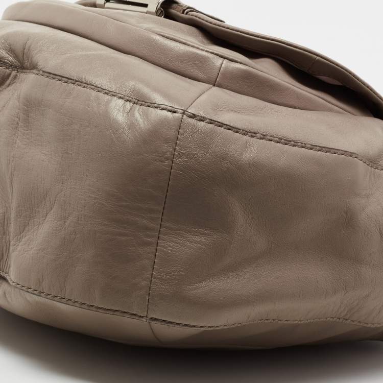 Pre Owned Coach Beige Leather Kristin Shoulder Bag
